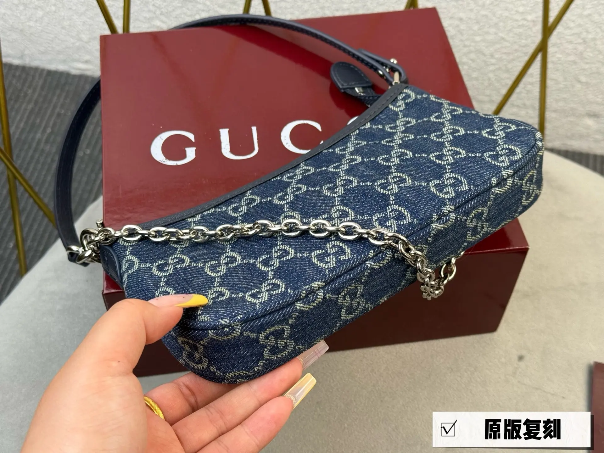 Monogram Denim Shoulder Bag D26018363 — view 14