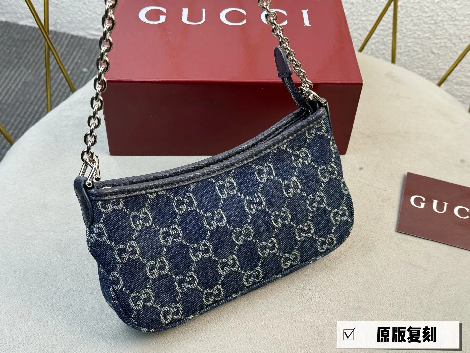 Monogram Denim Shoulder Bag D26018363 — view 18