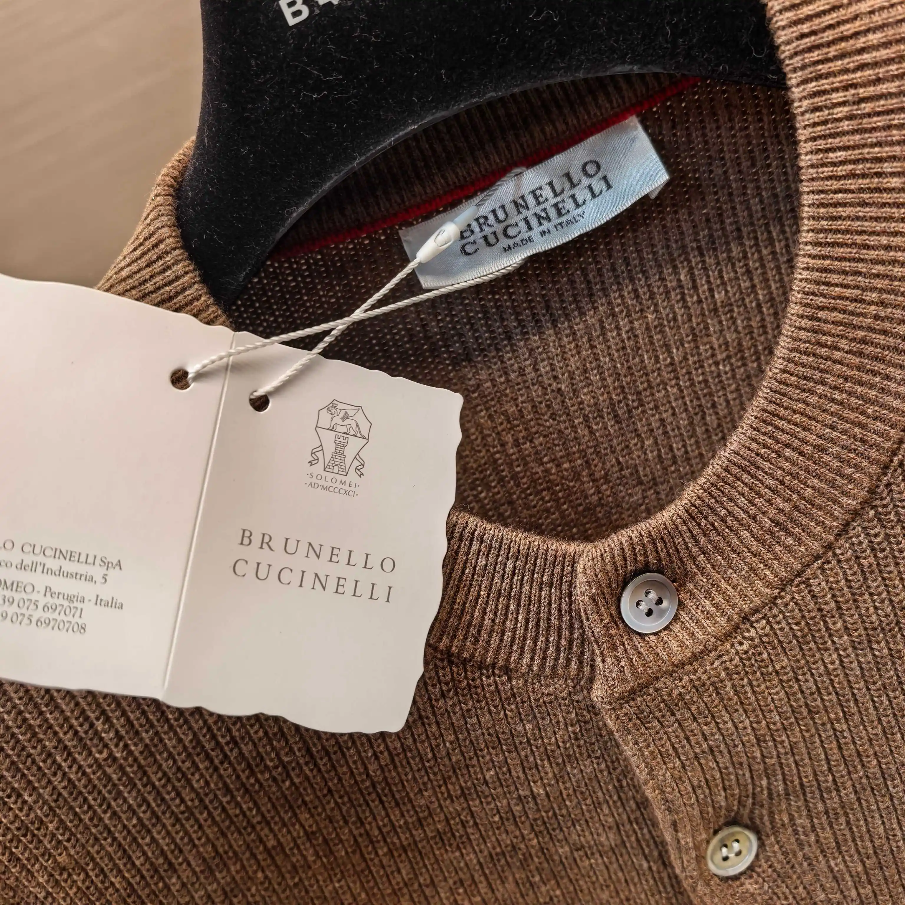 Henley Neck Melange Knit Sweater D26022401 — view 5