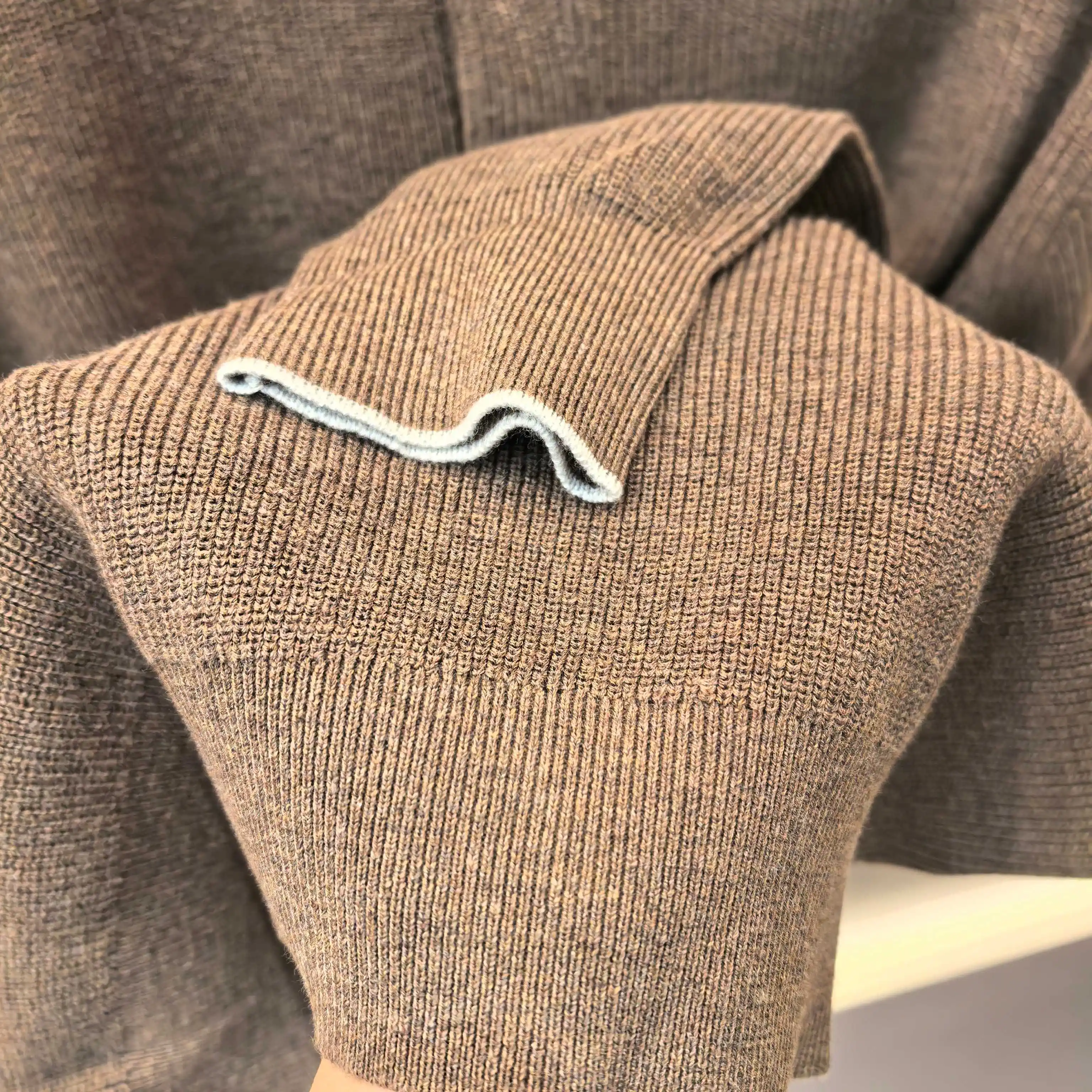 Henley Neck Melange Knit Sweater D26022401 — view 7