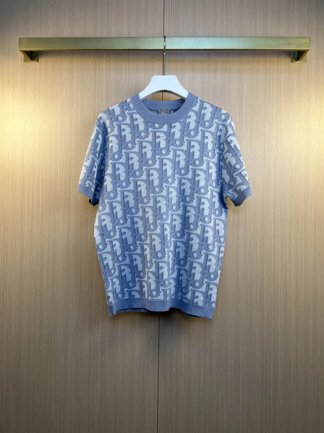Oblique Jacquard Knit T-Shirt D27019256