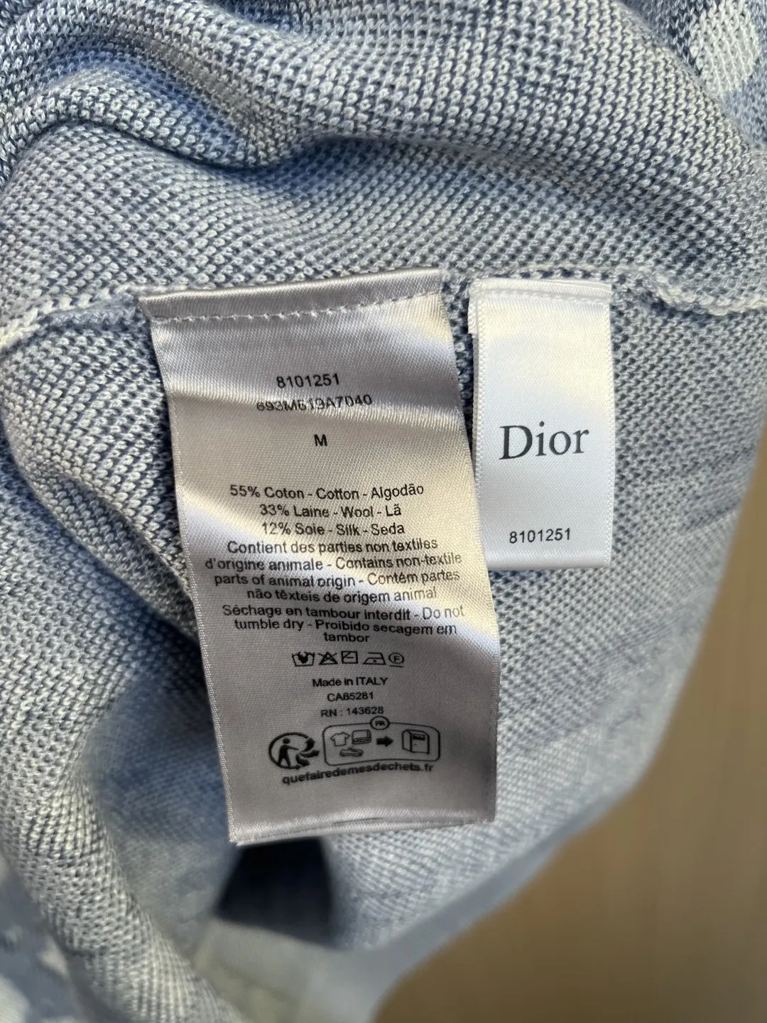 Oblique Jacquard Knit T-Shirt D27019256 — view 5