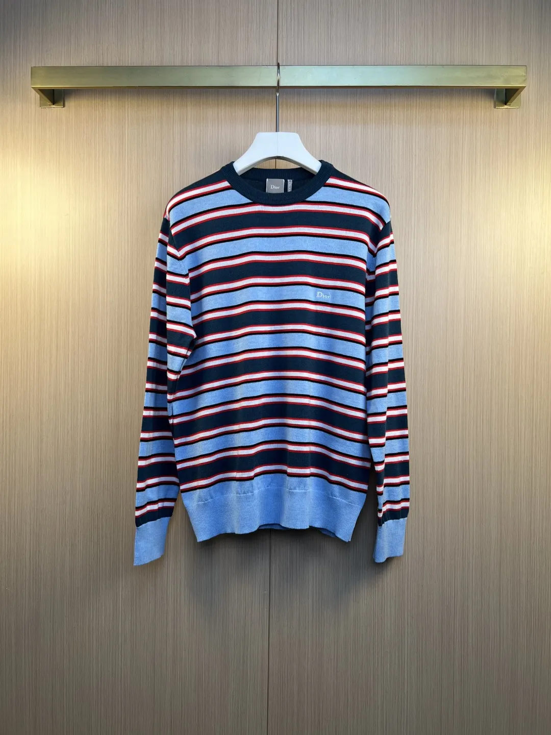 Striped Logo-Embroidered Knit Sweater D27019250