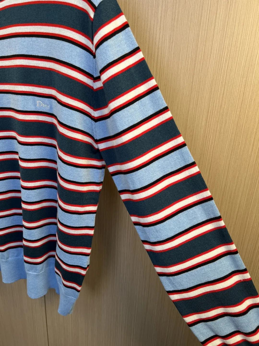 Striped Logo-Embroidered Knit Sweater D27019250 — view 5