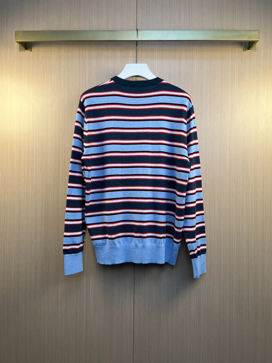 Striped Logo-Embroidered Knit Sweater D27019250 — view 9