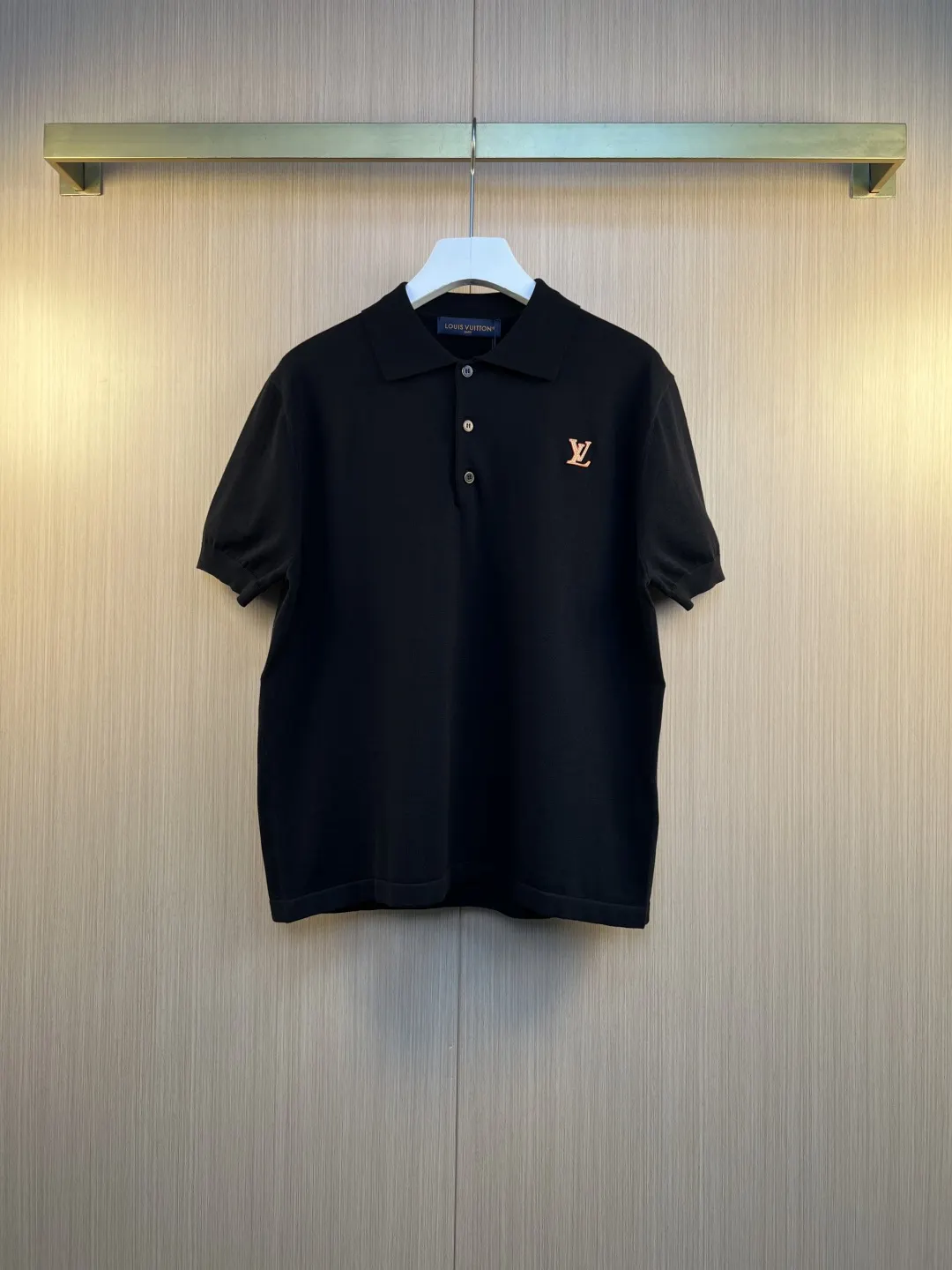 Logo-Patch Knitted Cotton Polo Shirt D27019259