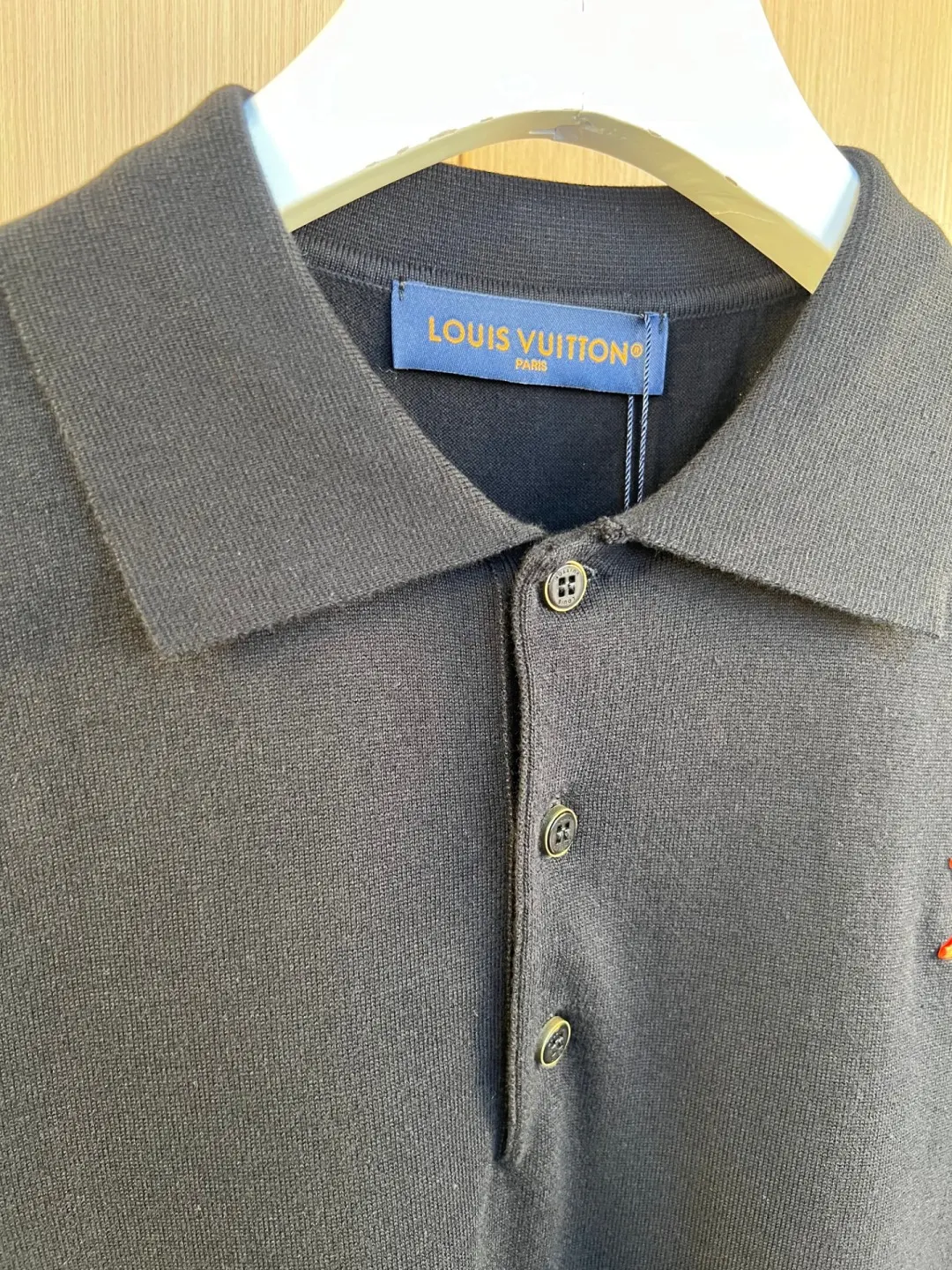 Logo-Patch Knitted Cotton Polo Shirt D27019259 — view 2