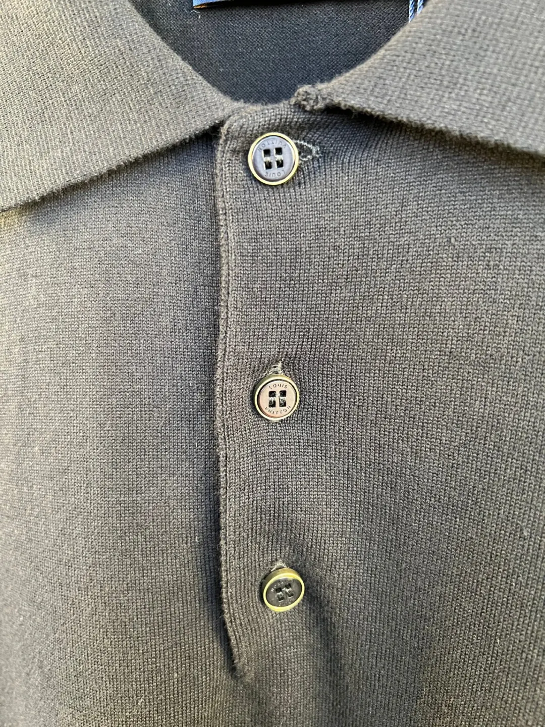 Logo-Patch Knitted Cotton Polo Shirt D27019259 — view 3