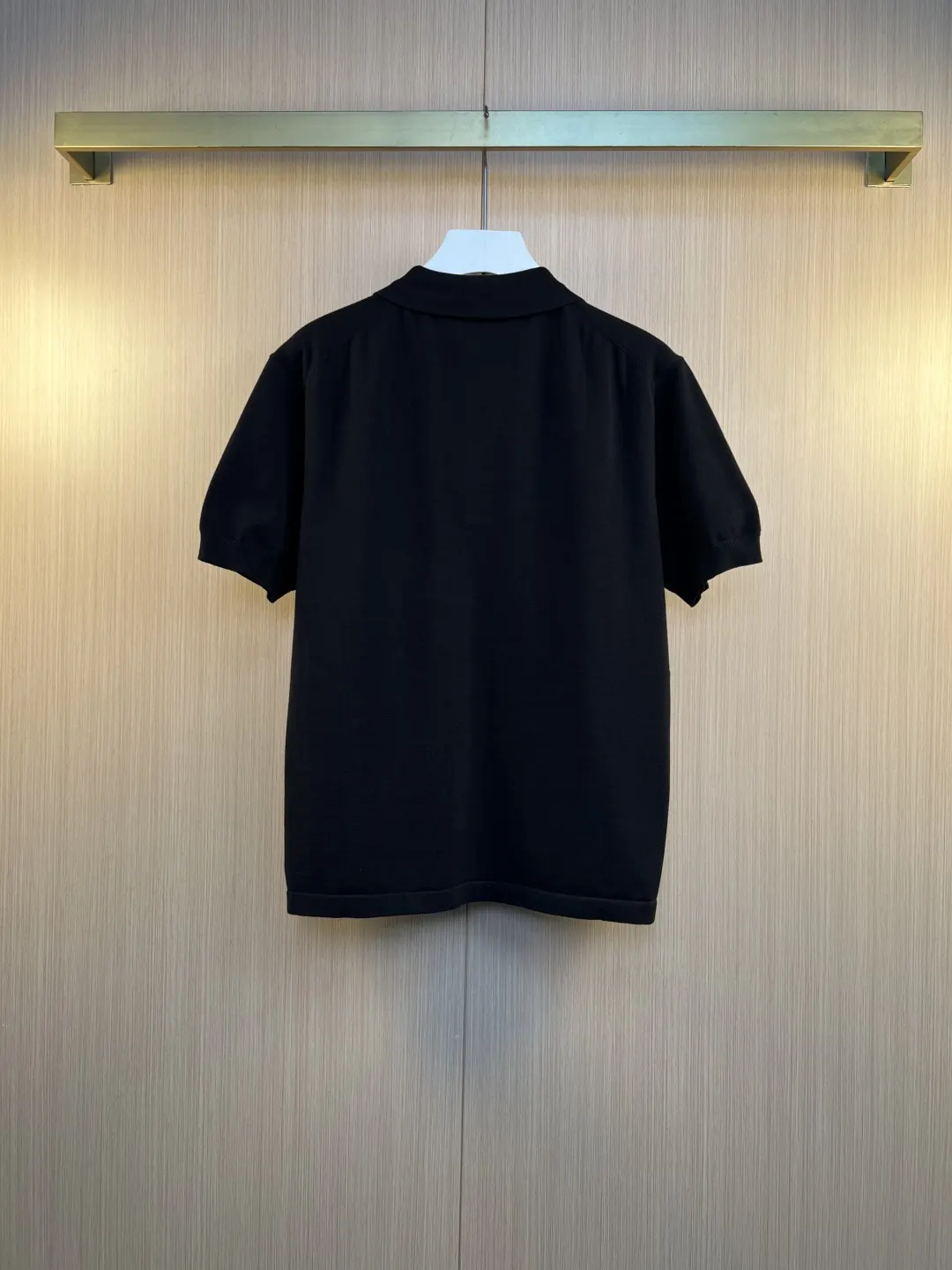 Logo-Patch Knitted Cotton Polo Shirt D27019259 — view 8