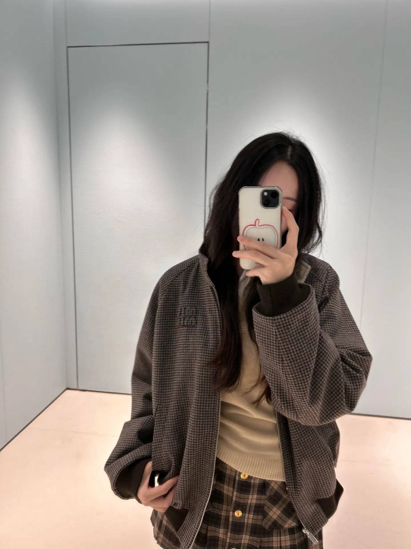 Reversible Houndstooth Cashmere Jacket D27022554 — view 2
