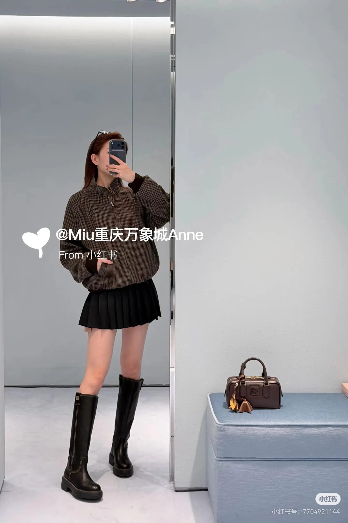 Reversible Houndstooth Cashmere Jacket D27022553