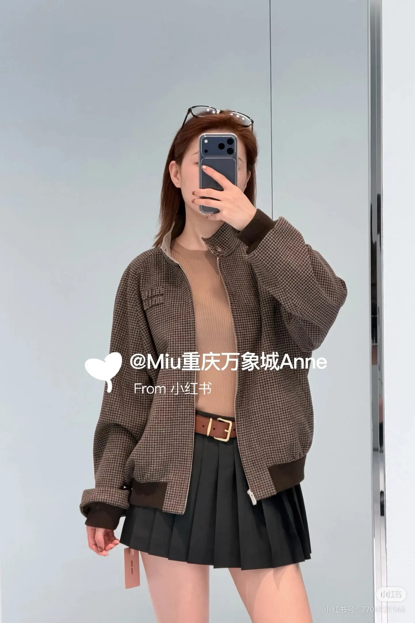 Reversible Houndstooth Cashmere Jacket D27022552 — view 7