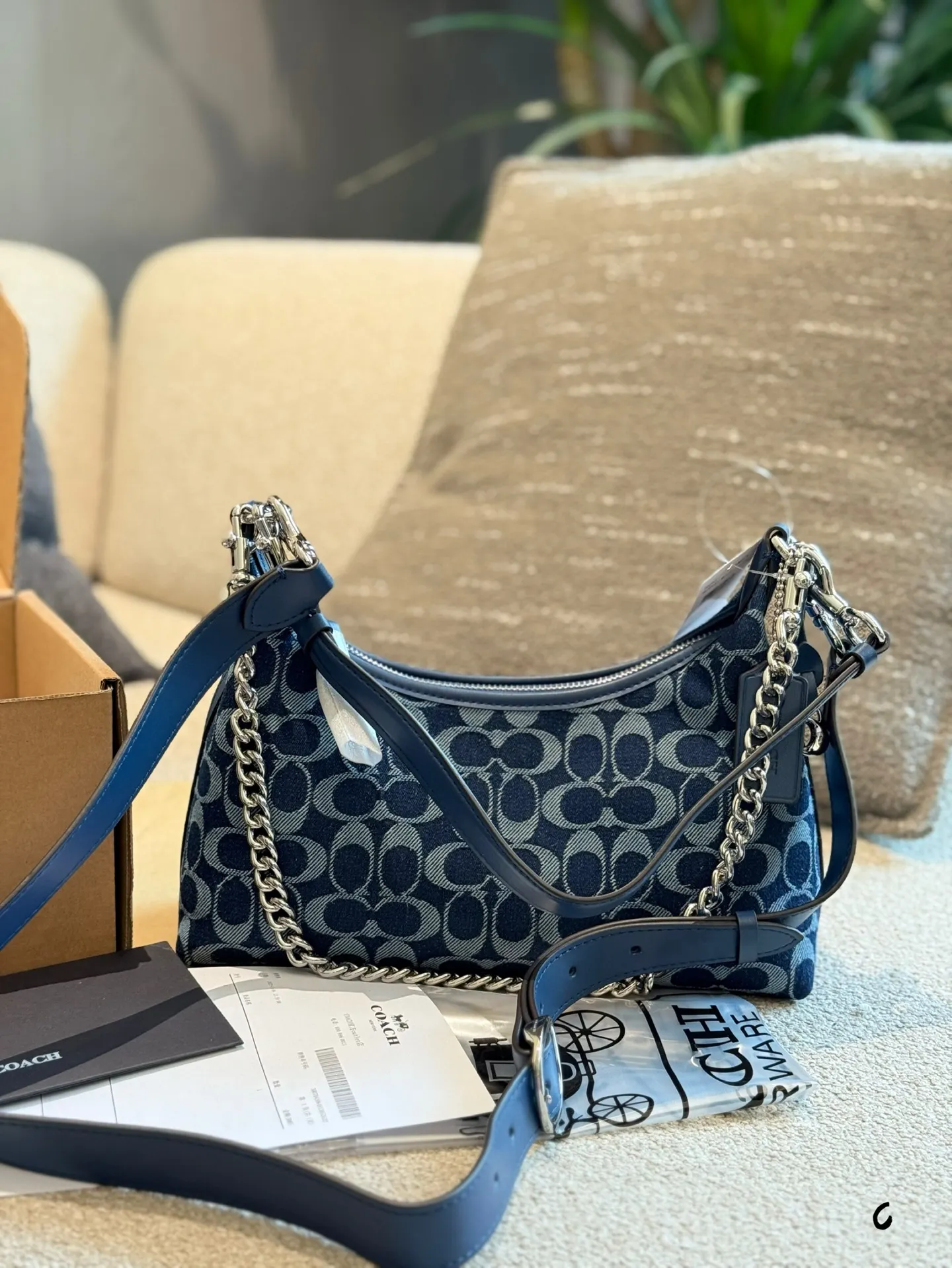 Coach Juliet Signature Denim Shoulder Bag D28018353 — view 2