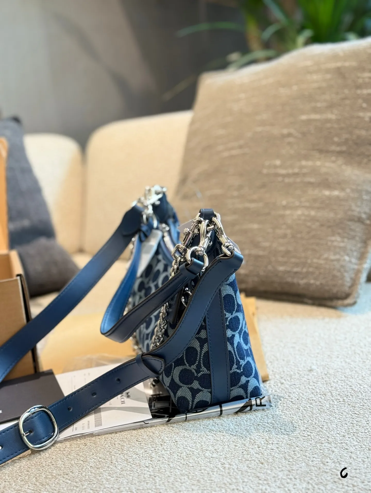 Coach Juliet Signature Denim Shoulder Bag D28018353 — view 4