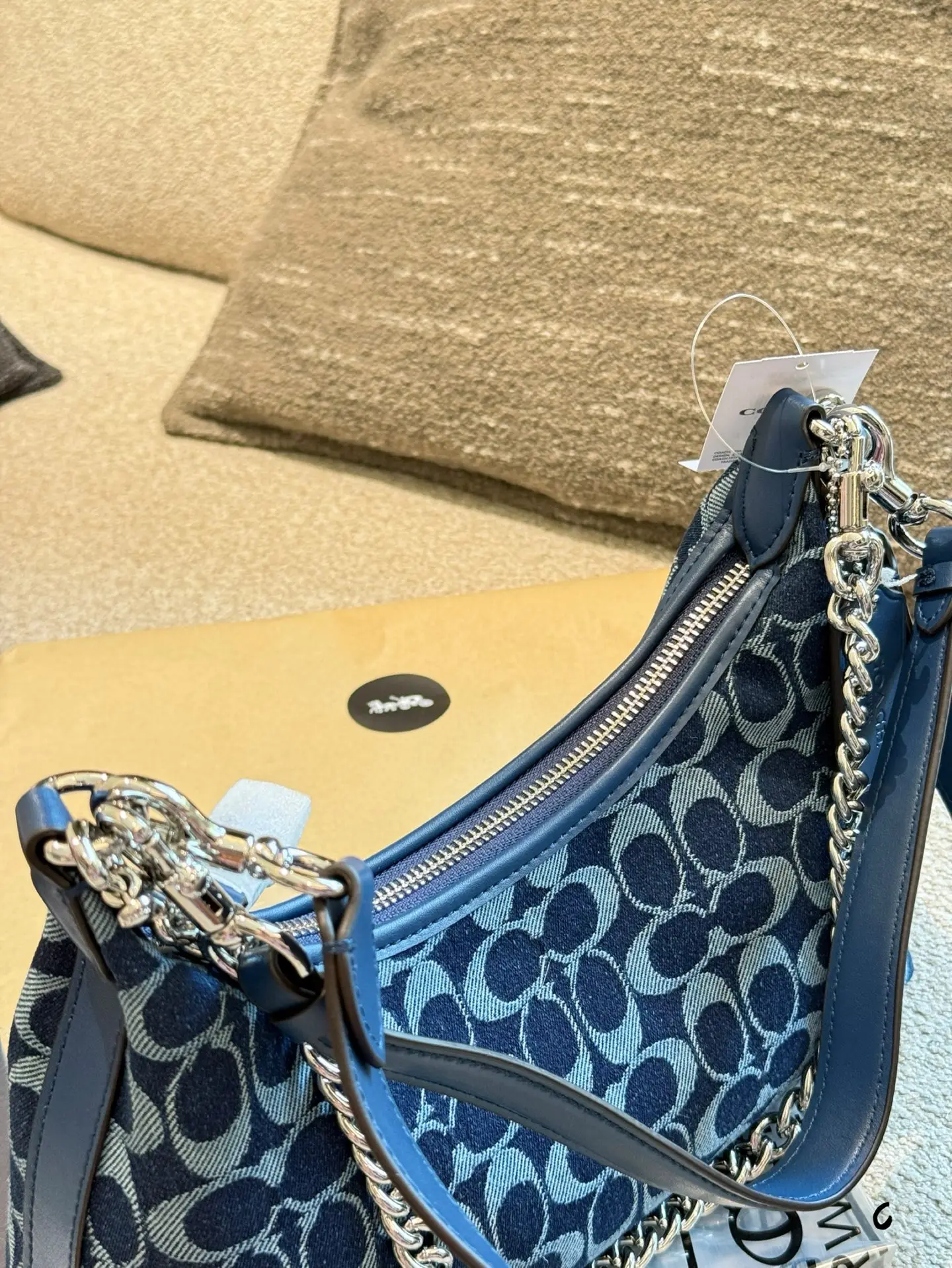 Coach Juliet Signature Denim Shoulder Bag D28018353 — view 7