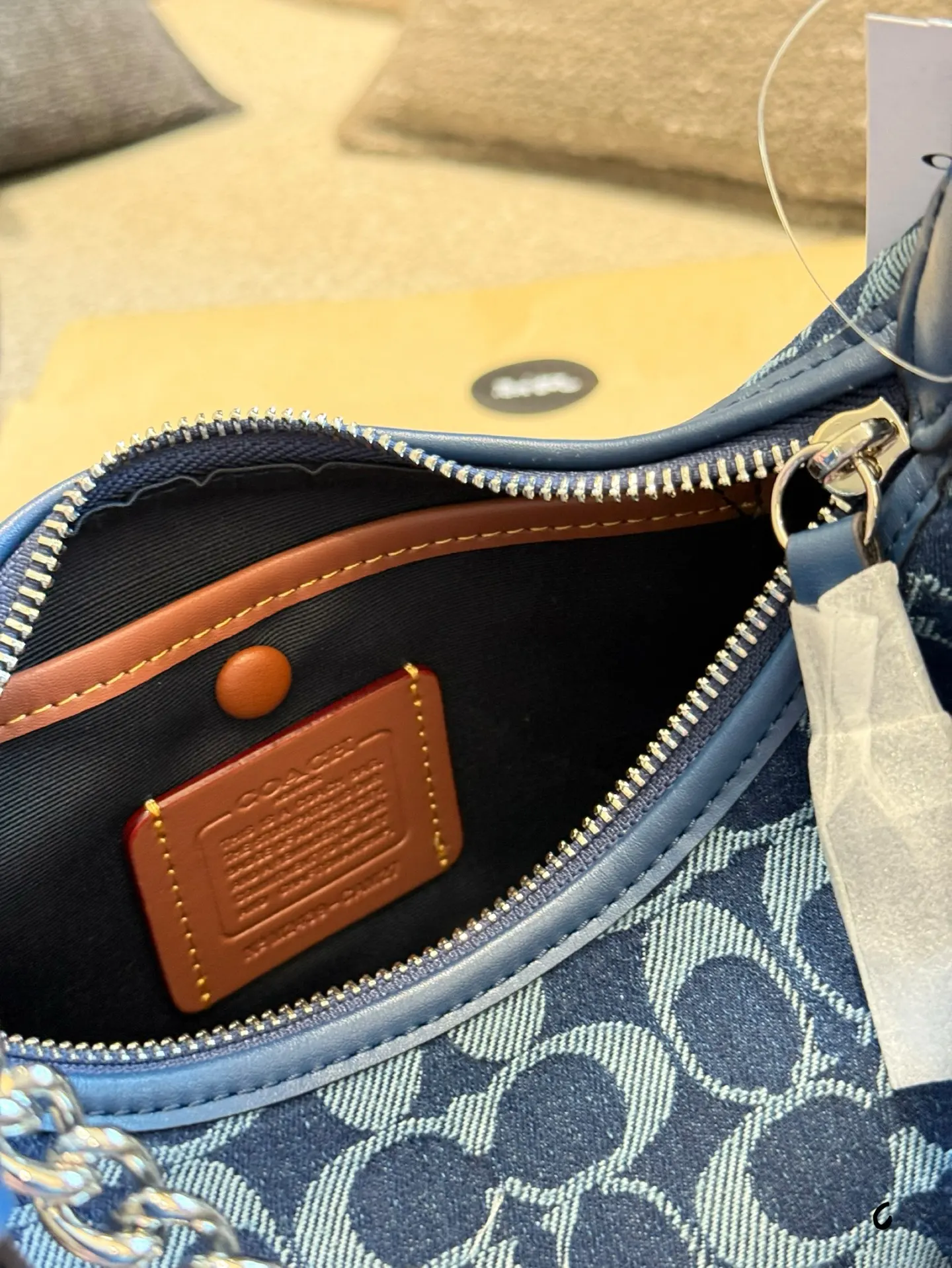 Coach Juliet Signature Denim Shoulder Bag D28018353 — view 8