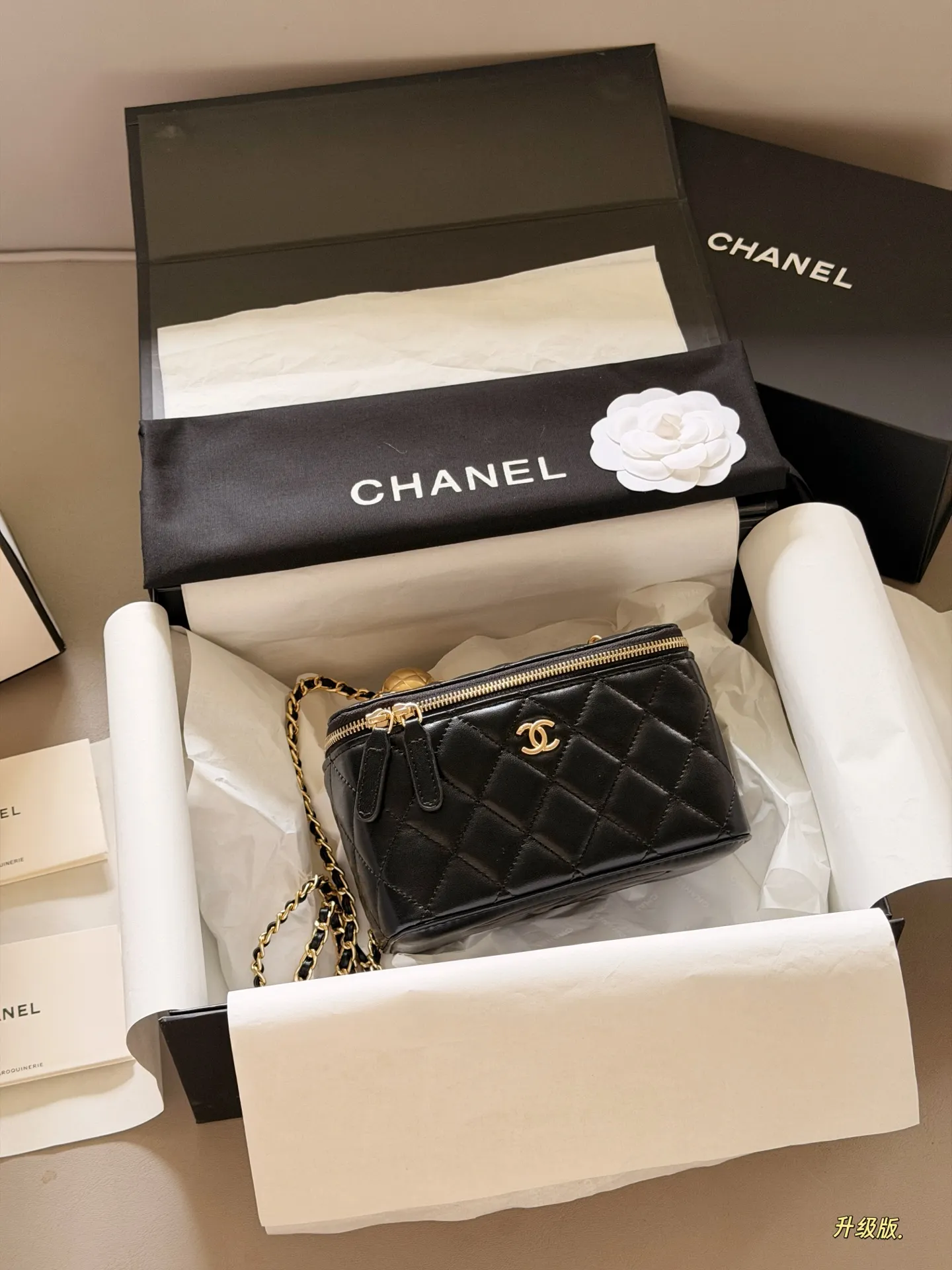 Chanel Quilted Vanity Case with Chain D28018010 — view 2