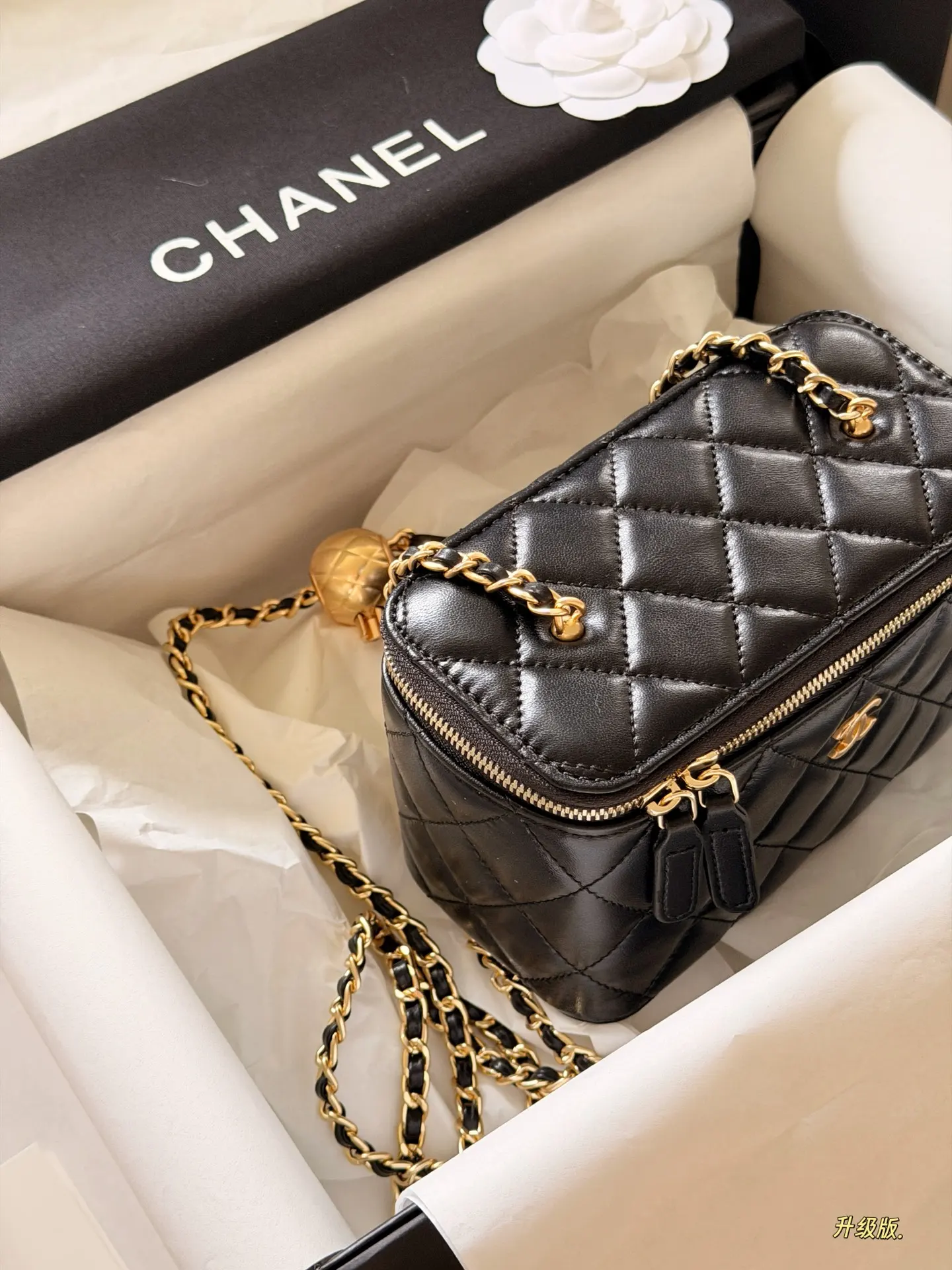 Chanel Quilted Vanity Case with Chain D28018010 — view 4