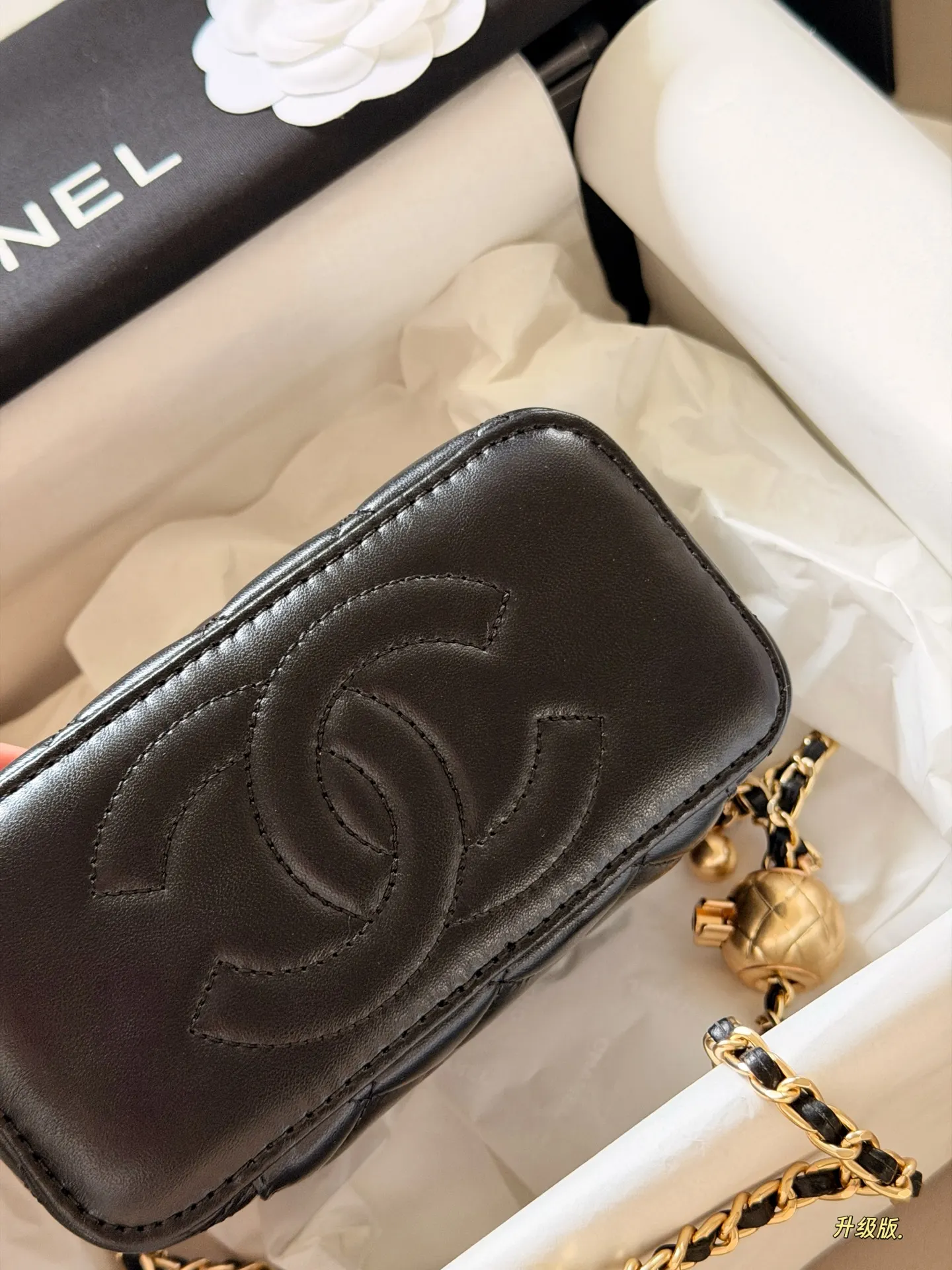 Chanel Quilted Vanity Case with Chain D28018010 — view 7