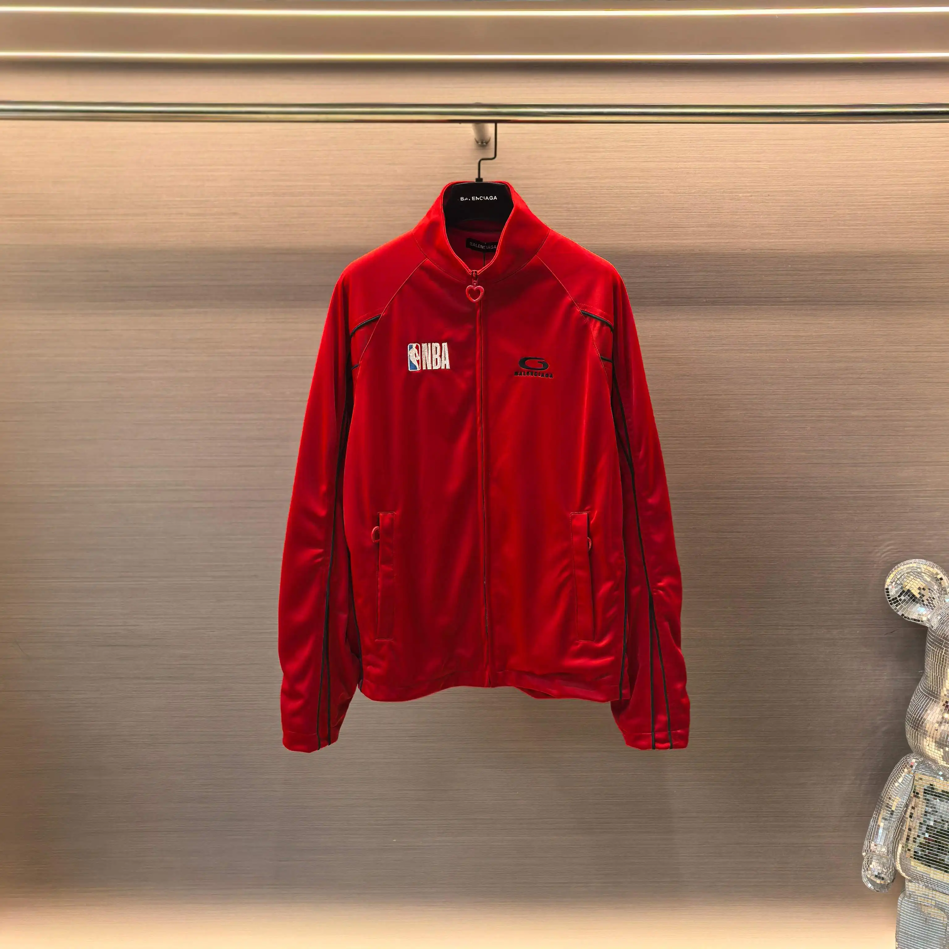 NBA Logo Embroidered Tracksuit Jacket and Skirt Set D29022387 — view 2