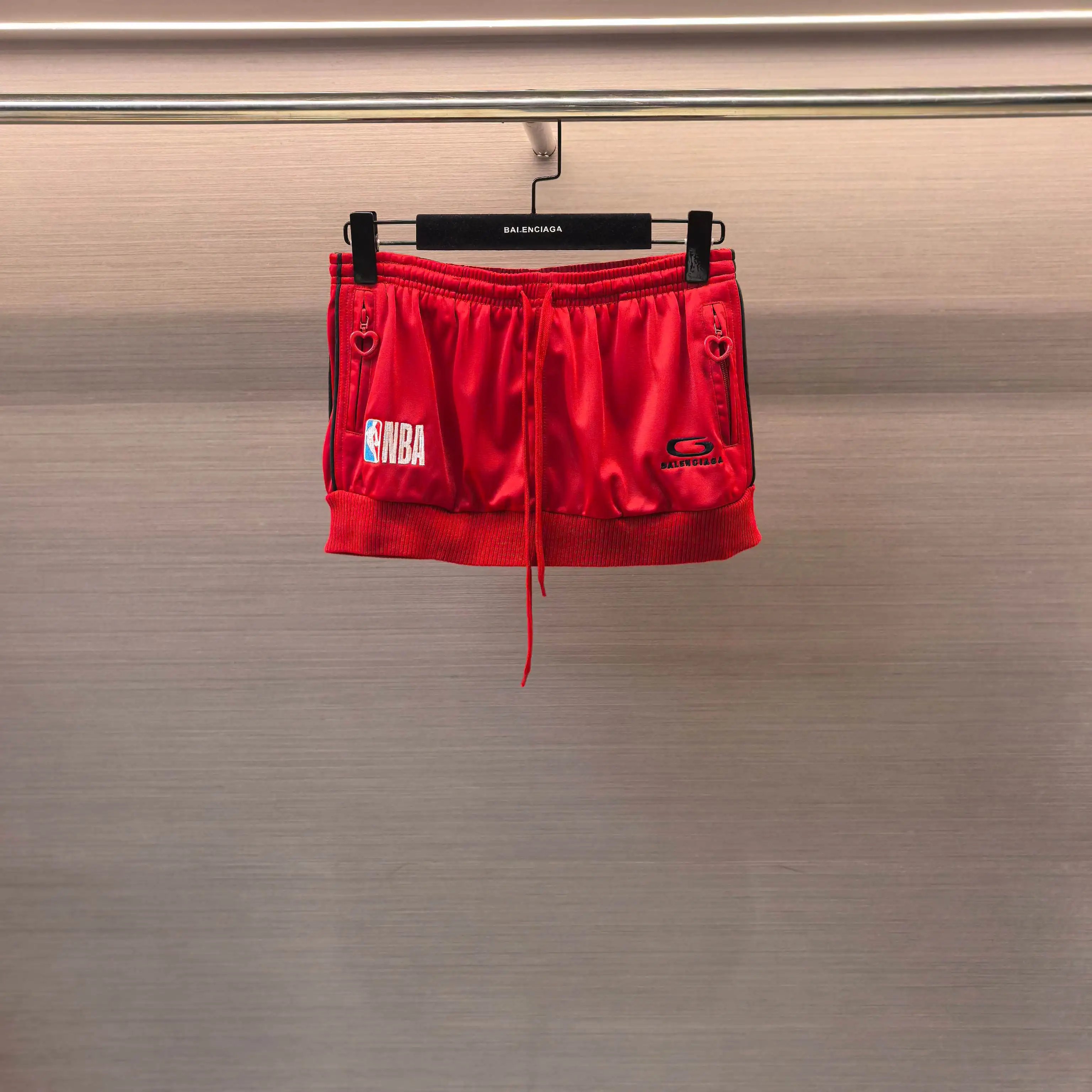NBA Logo Embroidered Tracksuit Jacket and Skirt Set D29022387 — view 4