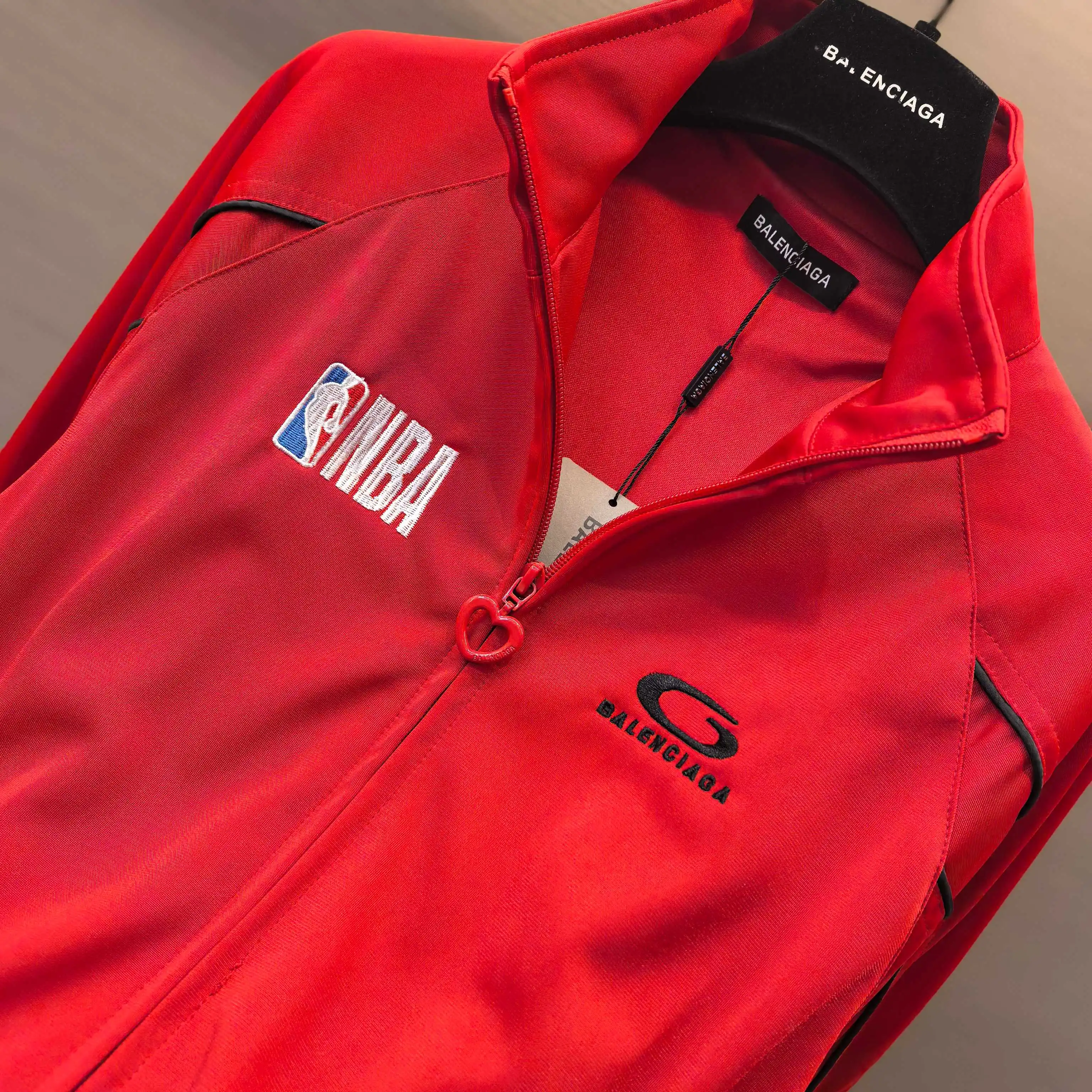 NBA Logo Embroidered Tracksuit Jacket and Skirt Set D29022387 — view 5
