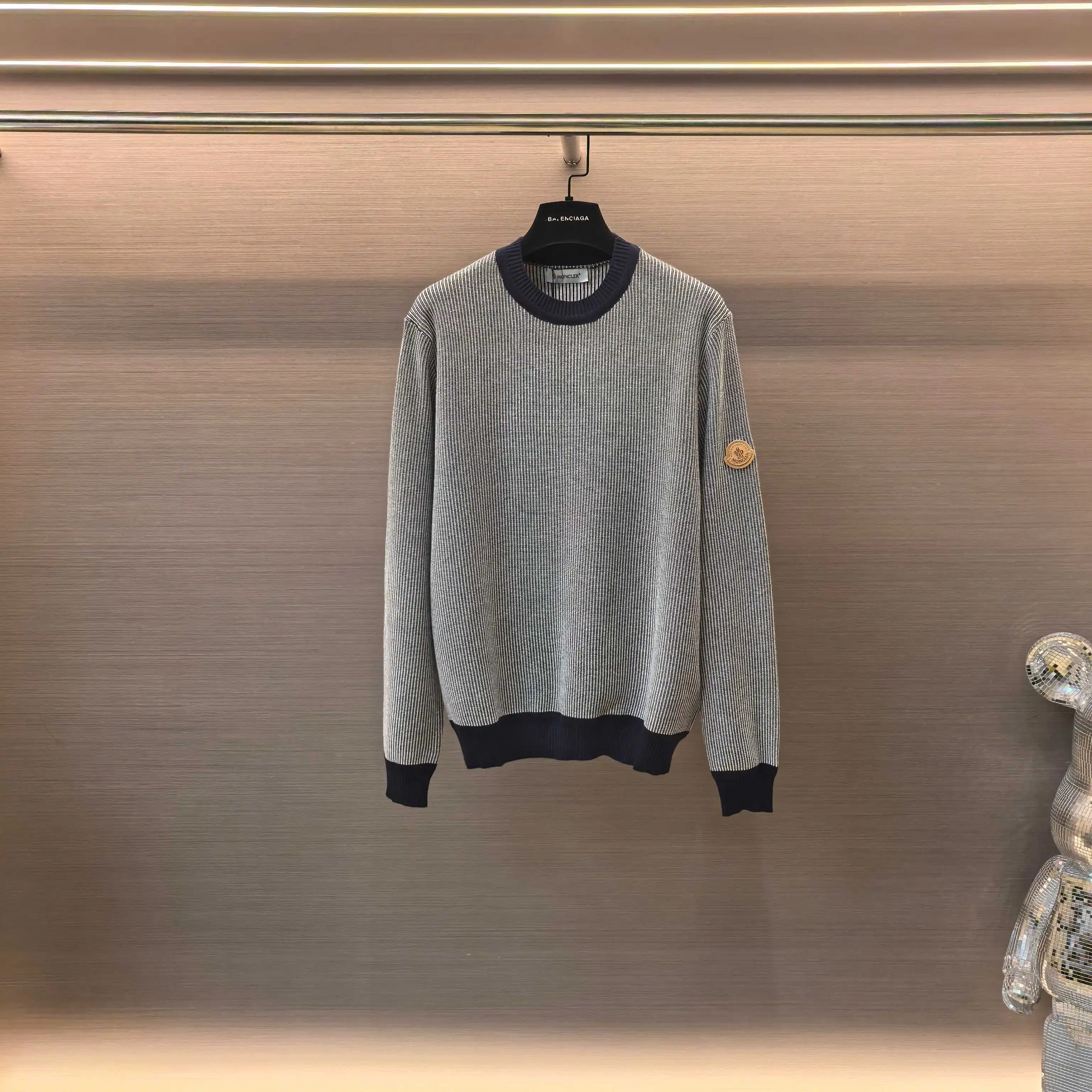 Striped Jacquard Cashmere-Cotton Sweater D29022351 — view 2
