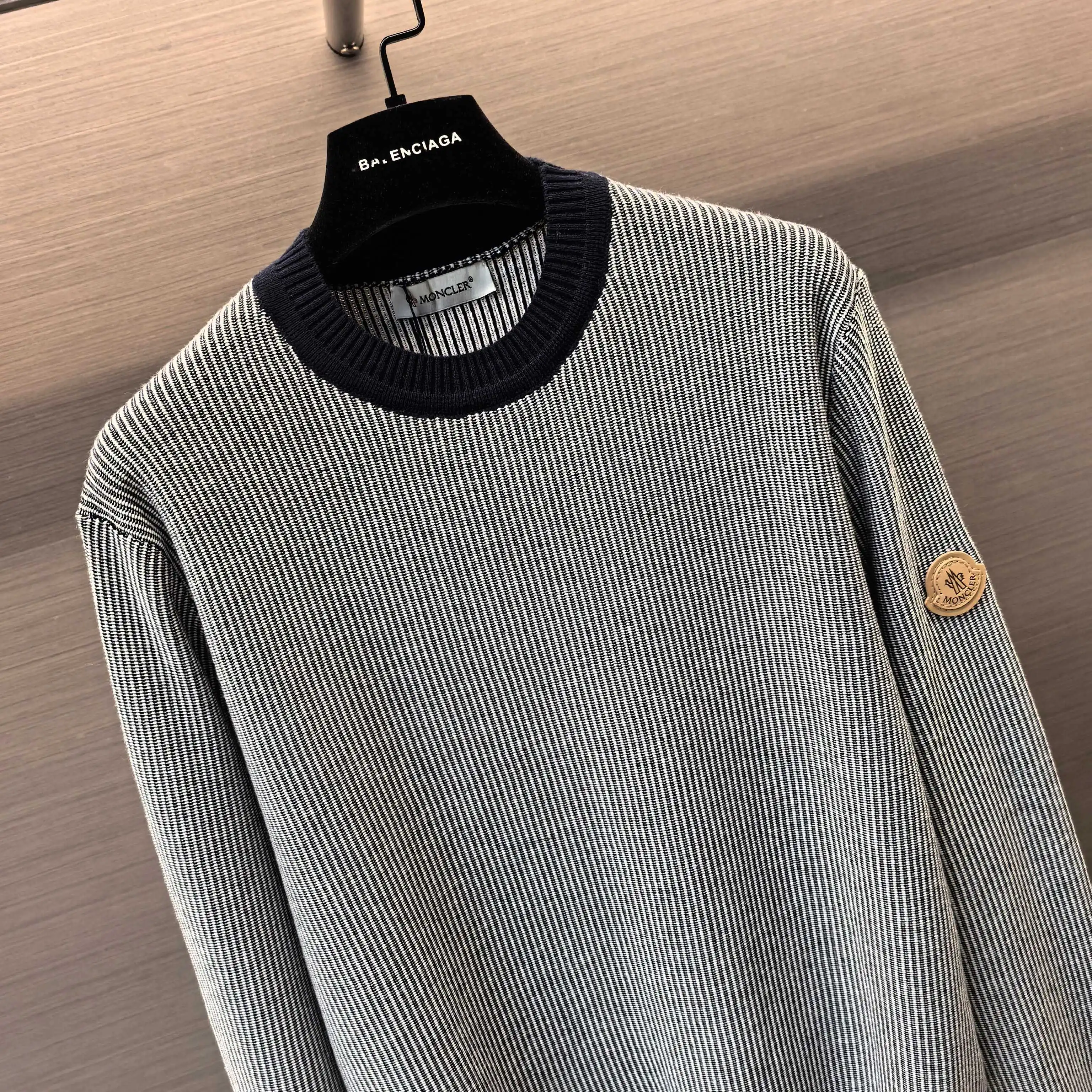 Striped Jacquard Cashmere-Cotton Sweater D29022351 — view 4