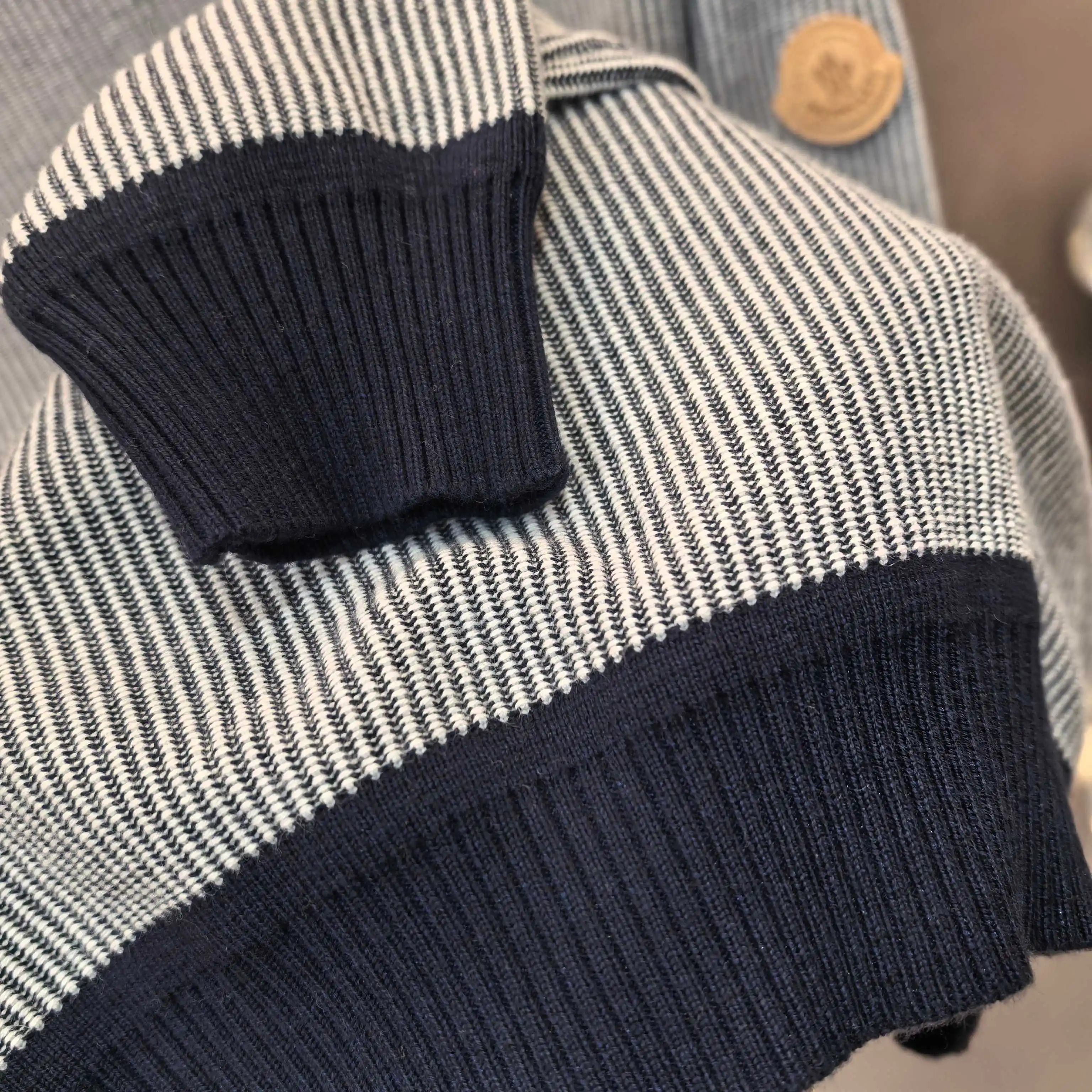 Striped Jacquard Cashmere-Cotton Sweater D29022351 — view 7
