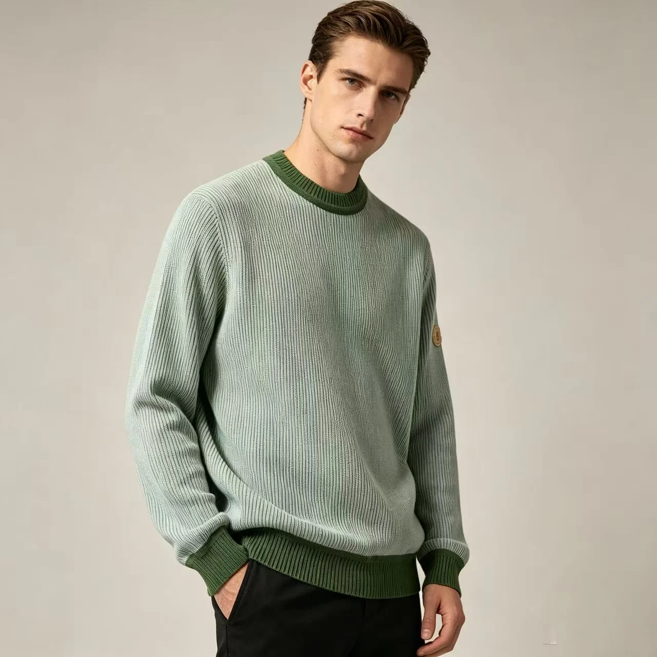 Striped Jacquard Cotton-Cashmere Blend Sweater D29022353 — view 5
