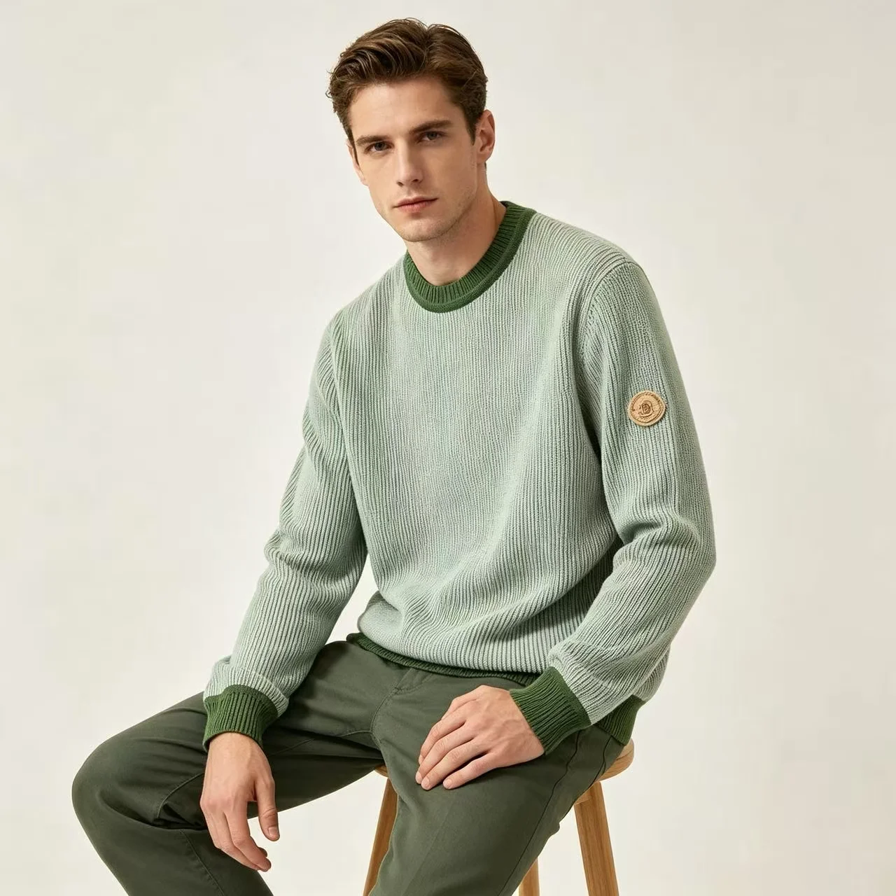 Striped Jacquard Cotton-Cashmere Blend Sweater D29022353 — view 6