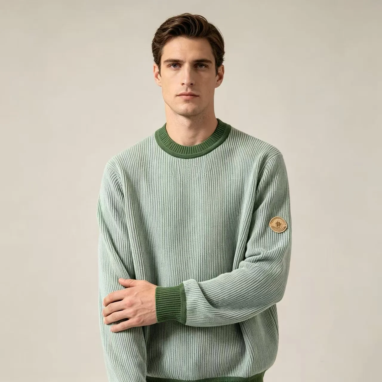 Striped Jacquard Cotton-Cashmere Blend Sweater D29022353 — view 7