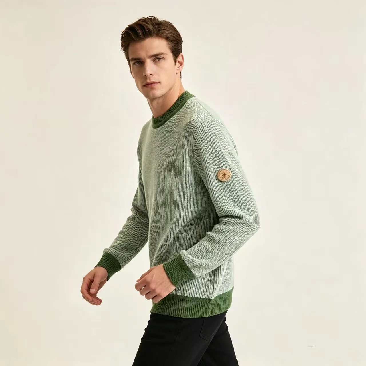 Striped Jacquard Cotton-Cashmere Blend Sweater D29022353 — view 8