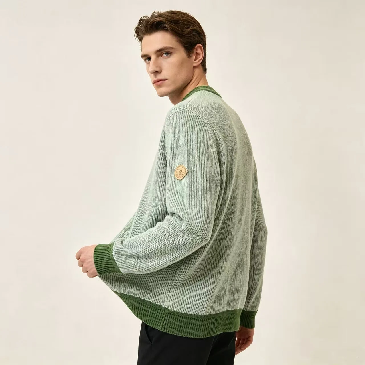 Striped Jacquard Cotton-Cashmere Blend Sweater D29022353 — view 9