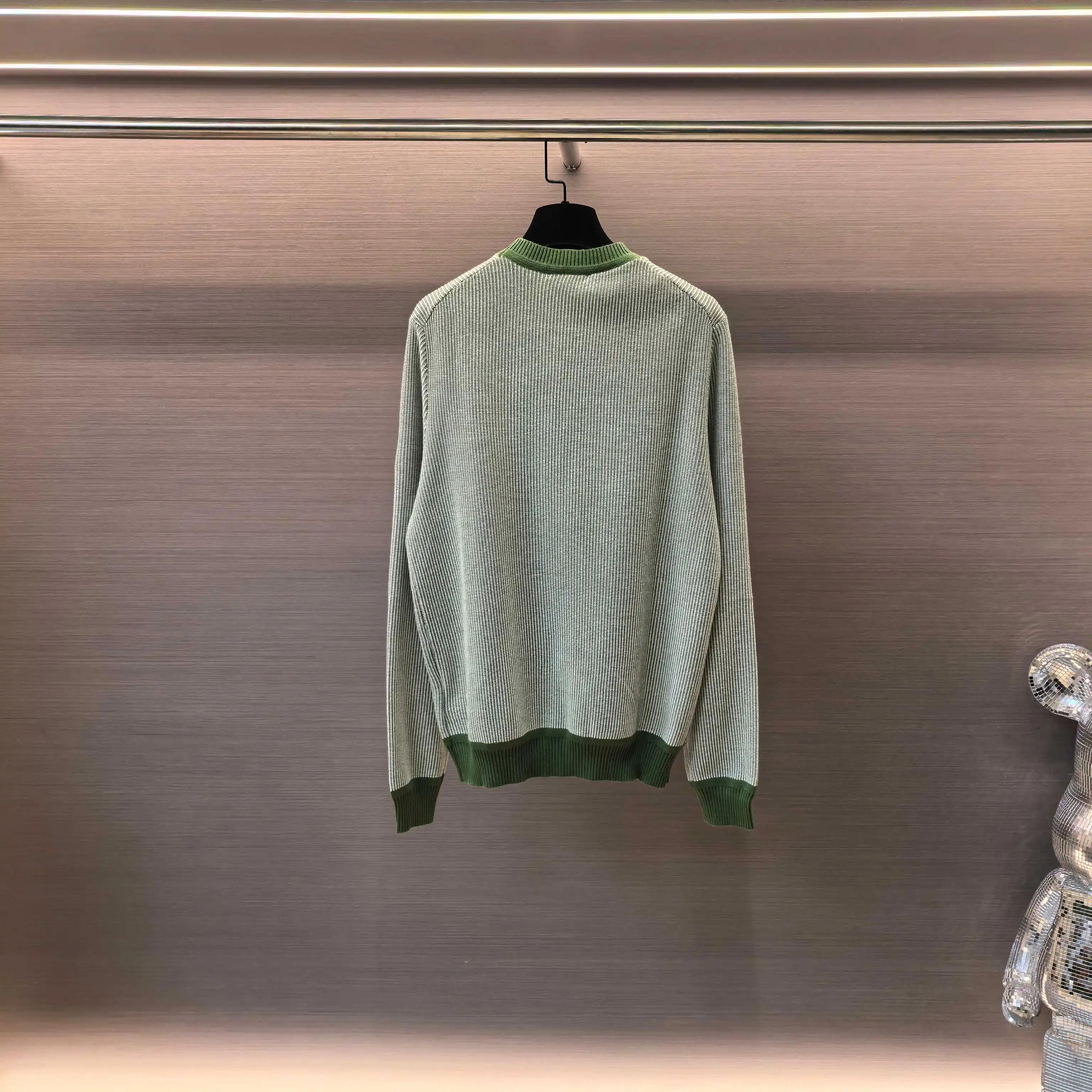 Striped Jacquard Cashmere-Cotton Blend Sweater D29022352 — view 3