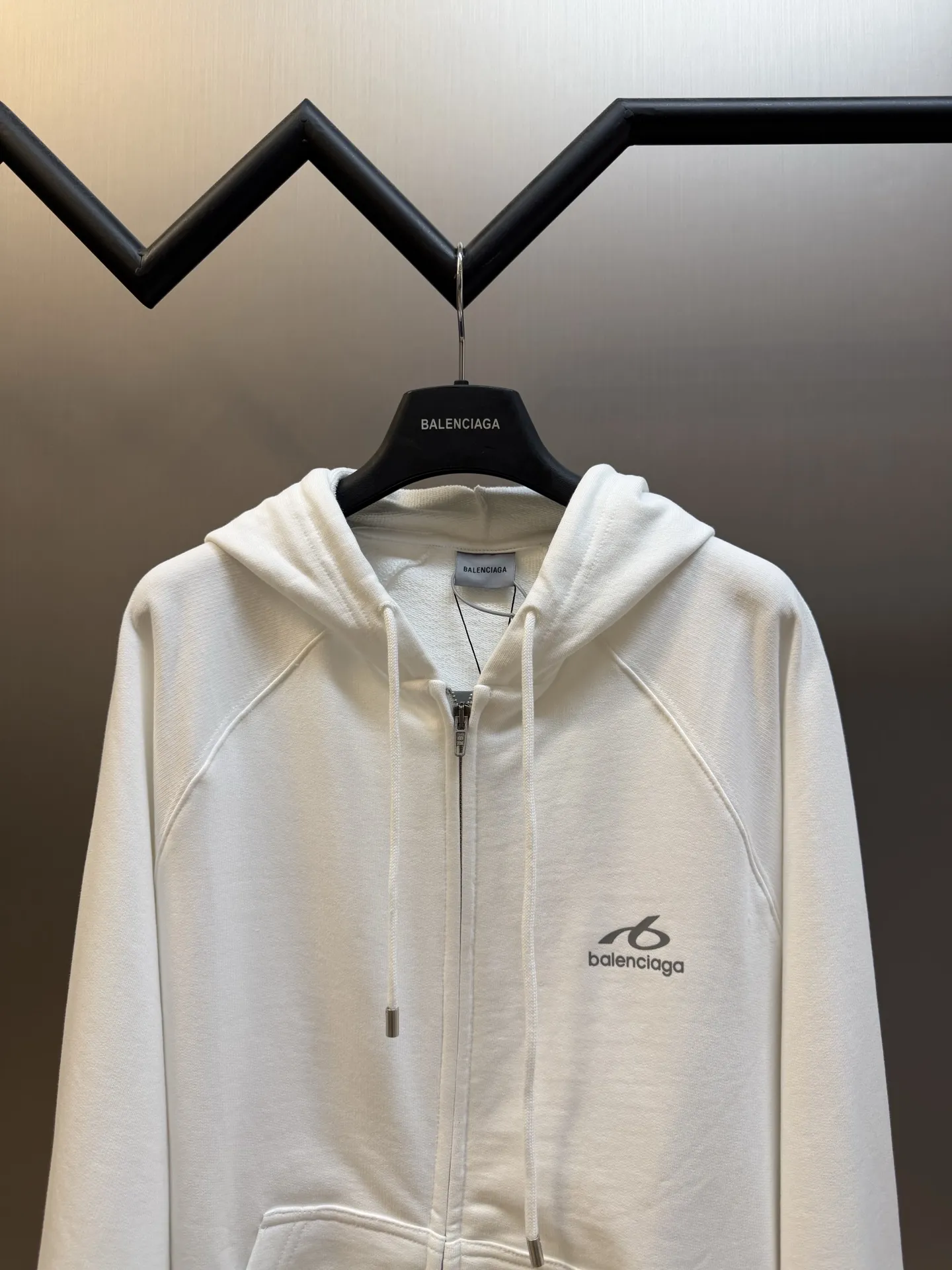 Logo Print Zip-Up Cotton Hoodie D30019170 — view 2