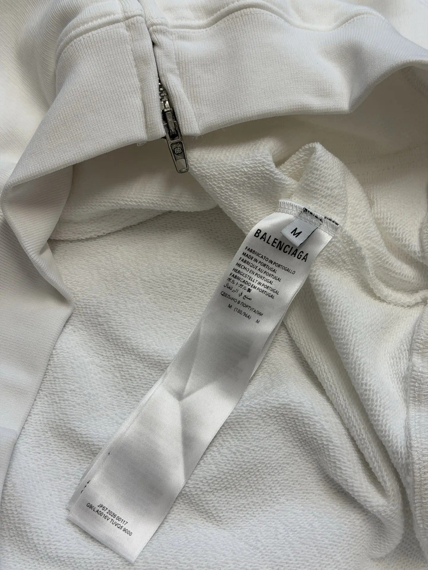 Logo Print Zip-Up Cotton Hoodie D30019170 — view 9