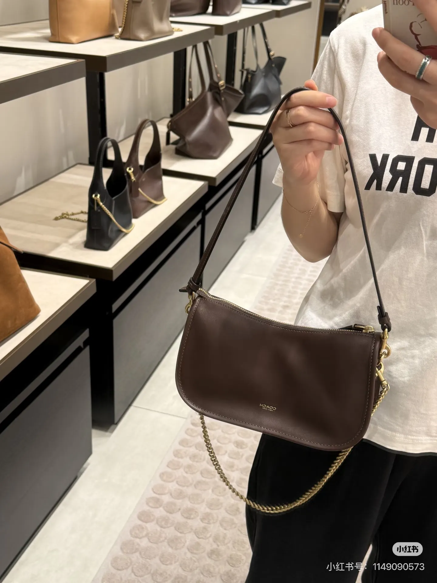 Coach Waverly Leather Shoulder Bag D30017940
