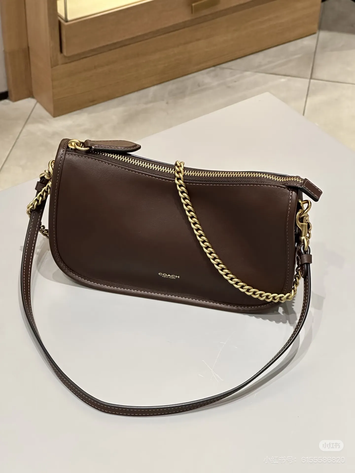 Coach Waverly Leather Shoulder Bag D30017940 — view 6