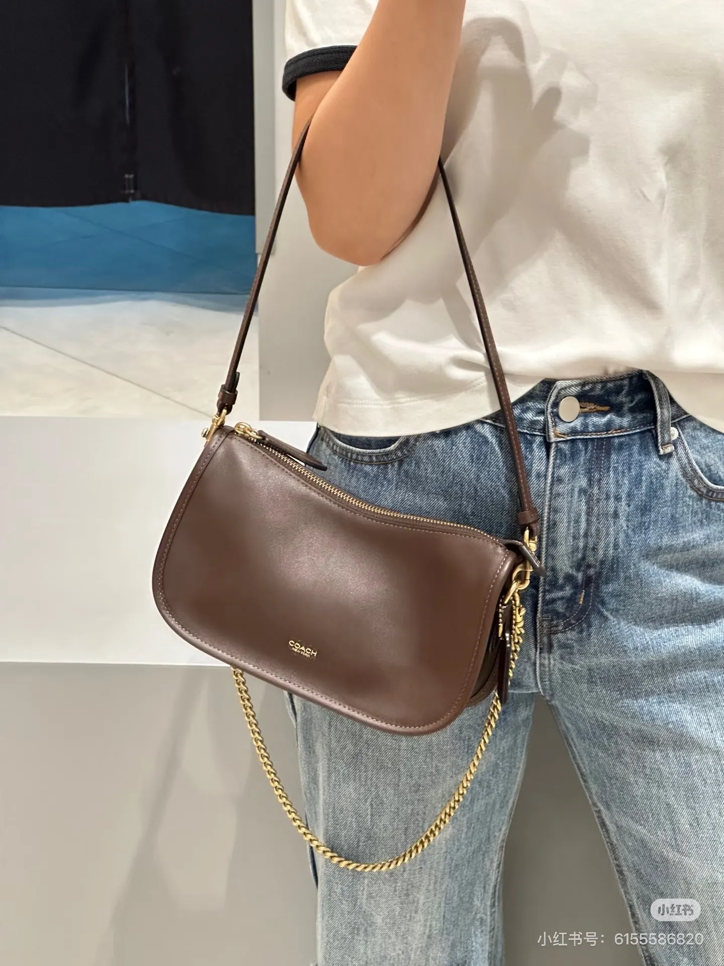 Coach Waverly Leather Shoulder Bag D30017940 — view 7