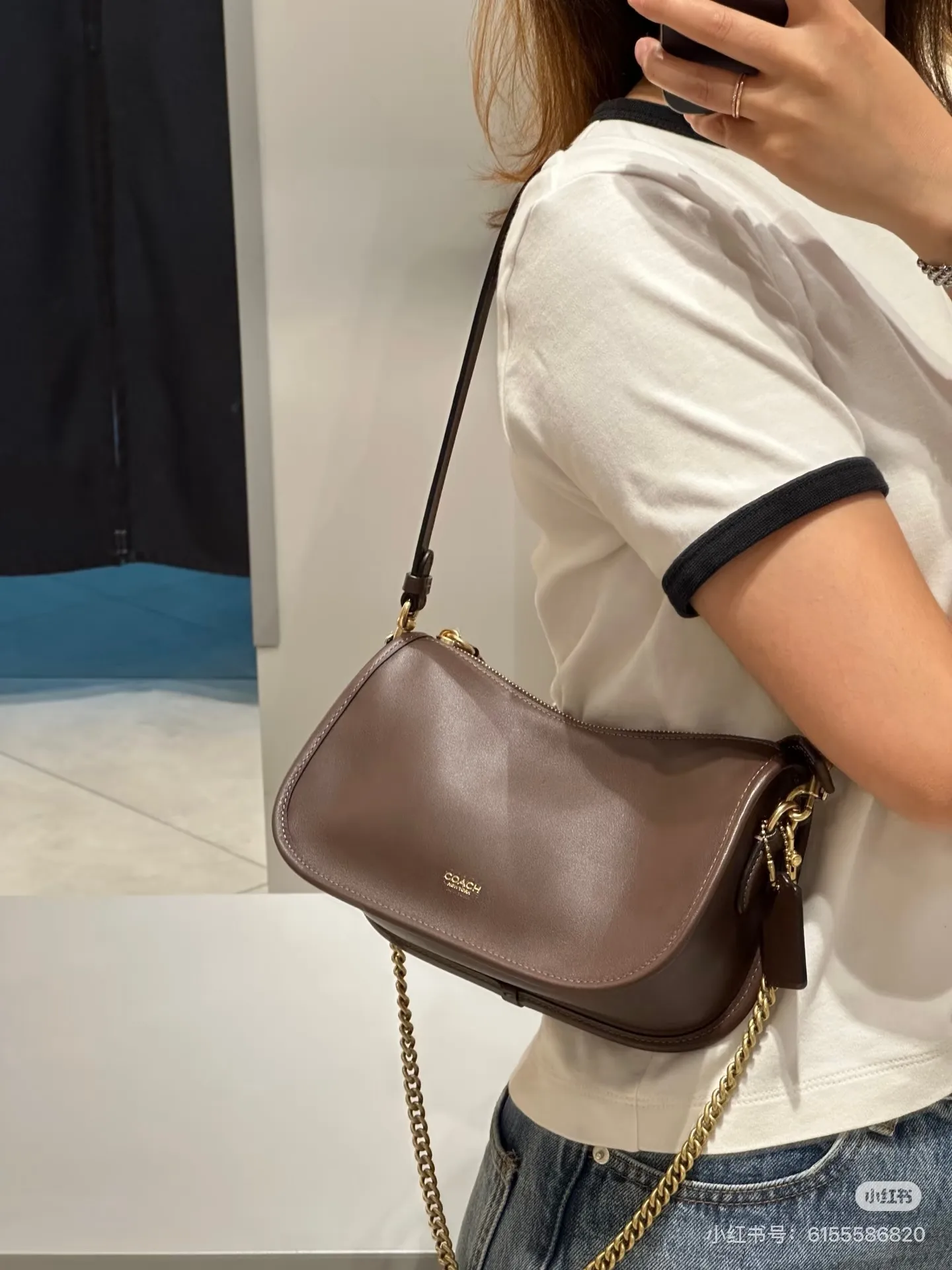 Coach Waverly Leather Shoulder Bag D30017940 — view 8