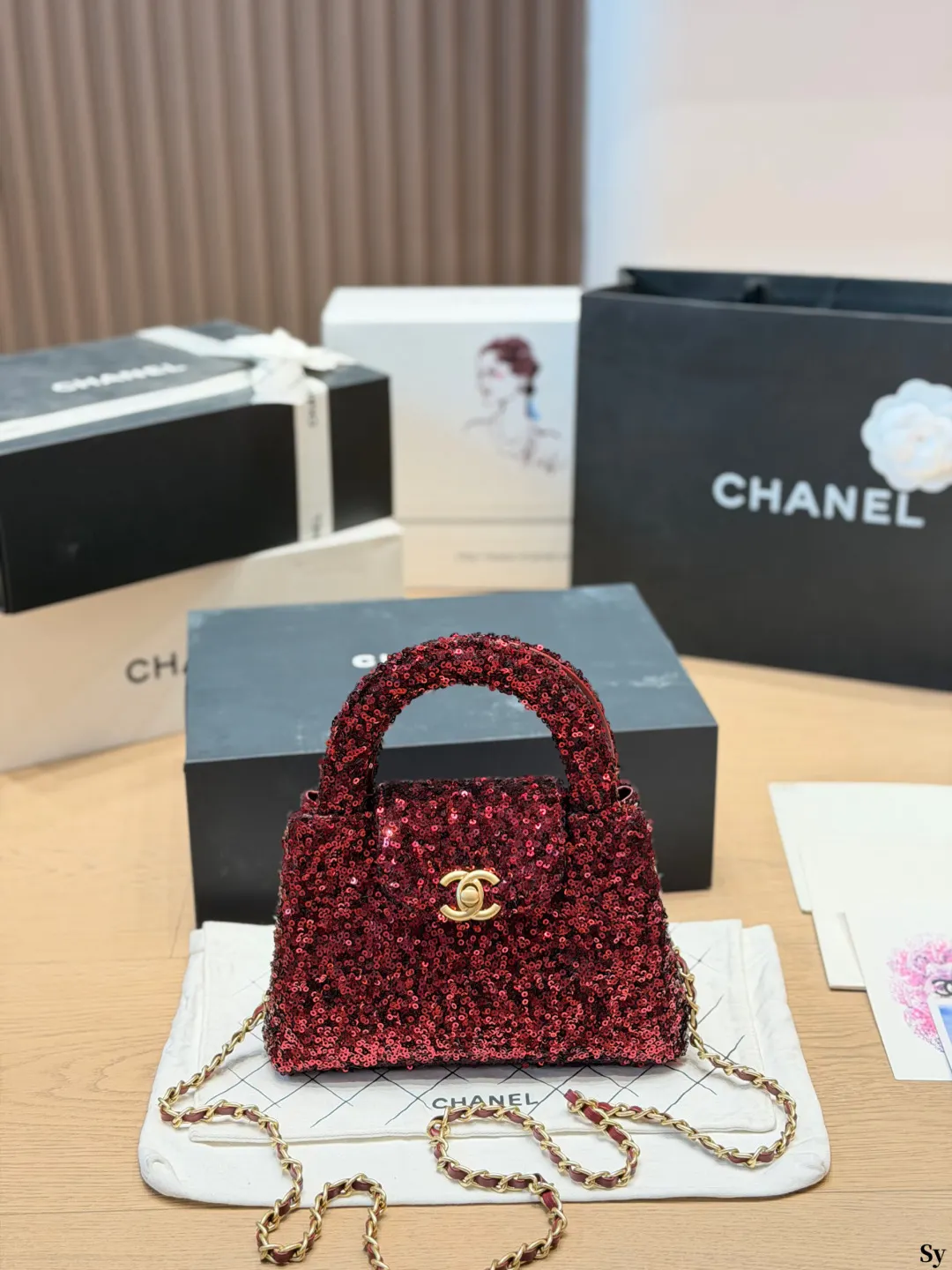 Chanel 26C Sequin Kelly Top-Handle Bag D30017983 — view 10