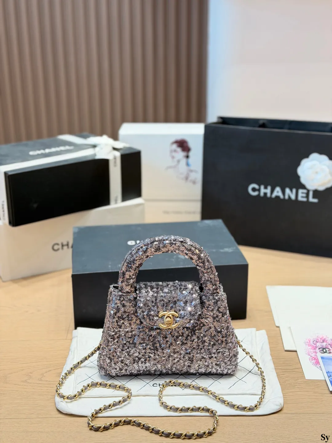 Chanel 26C Sequin Kelly Top-Handle Bag D30017983 — view 11