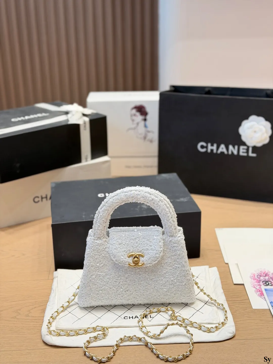 Chanel 26C Sequin Kelly Top-Handle Bag D30017983 — view 12