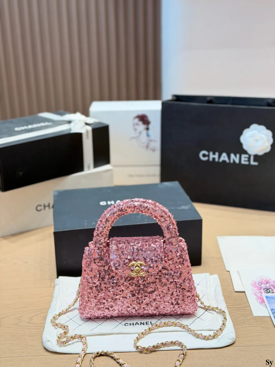 Chanel 26C Sequin Kelly Top-Handle Bag D30017983 — view 14