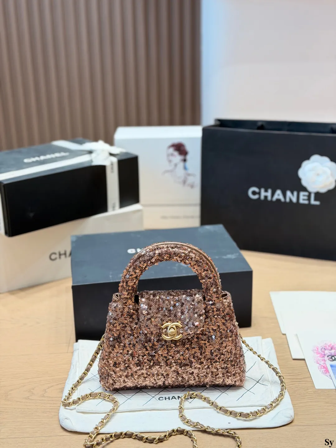 Chanel 26C Sequin Kelly Top-Handle Bag D30017983 — view 15