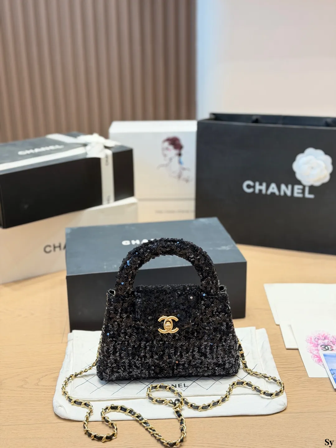 Chanel 26C Sequin Kelly Top-Handle Bag D30017983