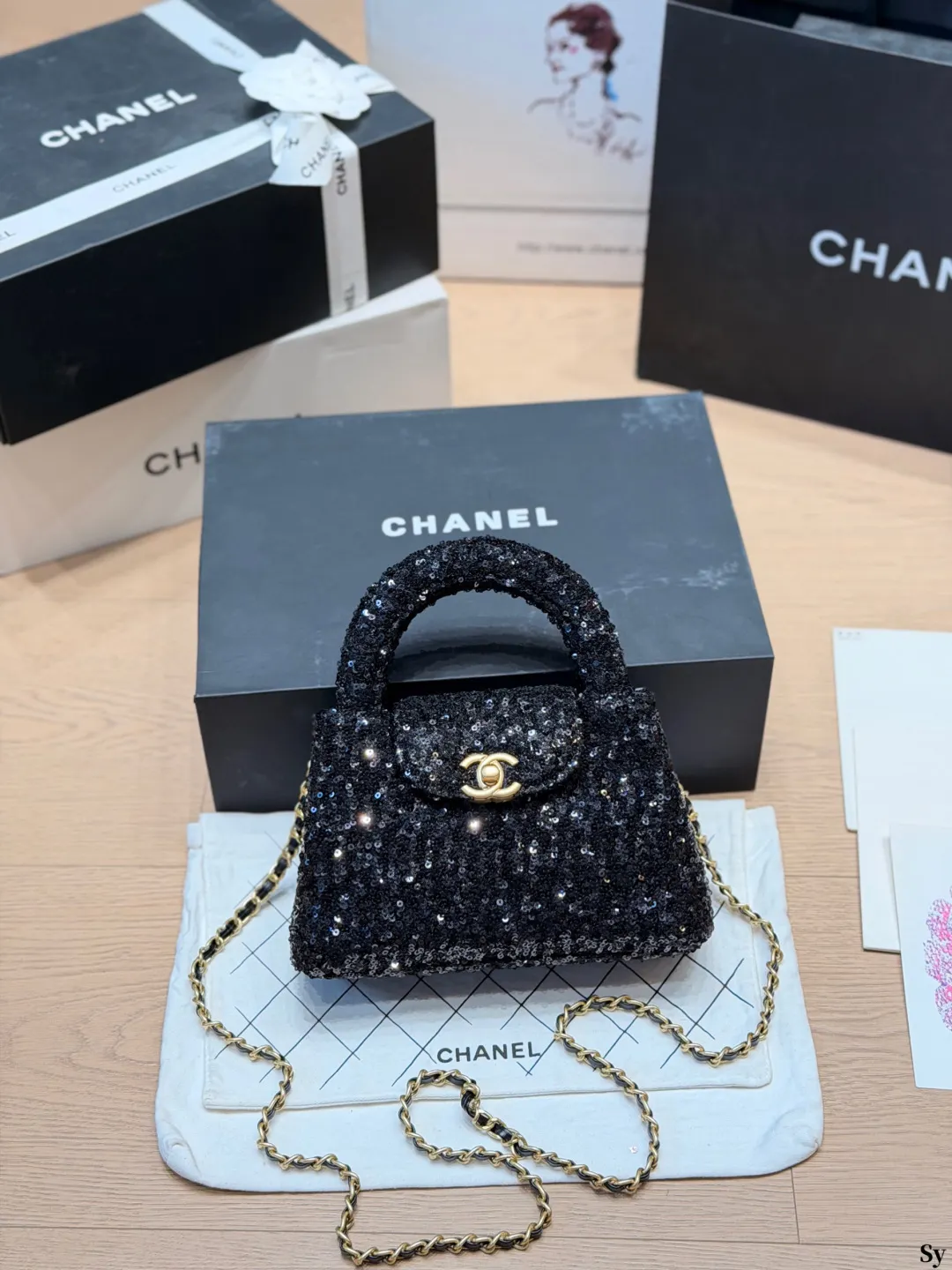 Chanel 26C Sequin Kelly Top-Handle Bag D30017983 — view 2