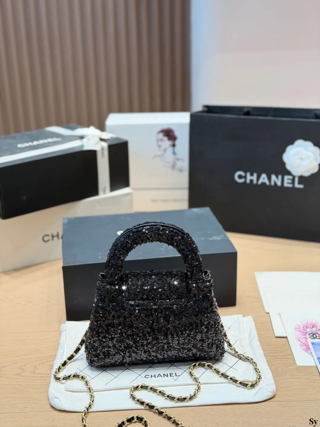 Chanel 26C Sequin Kelly Top-Handle Bag D30017983 — view 8