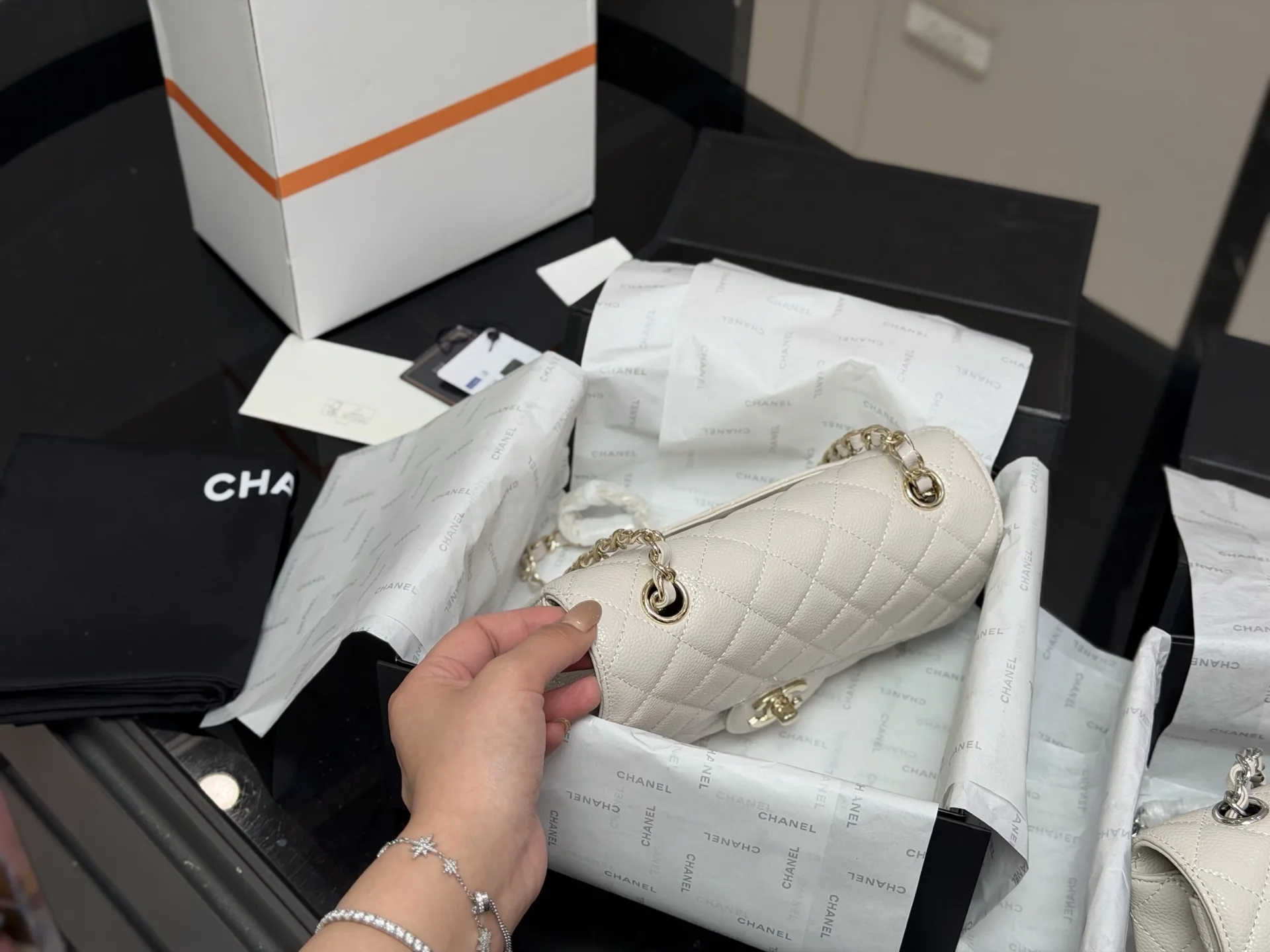 Chanel CF Mini Quilted Caviar Flap Bag D30018359 — view 3
